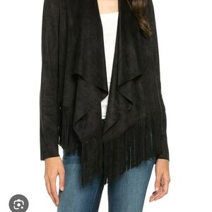 Kaktus Black Fringe Cardigan